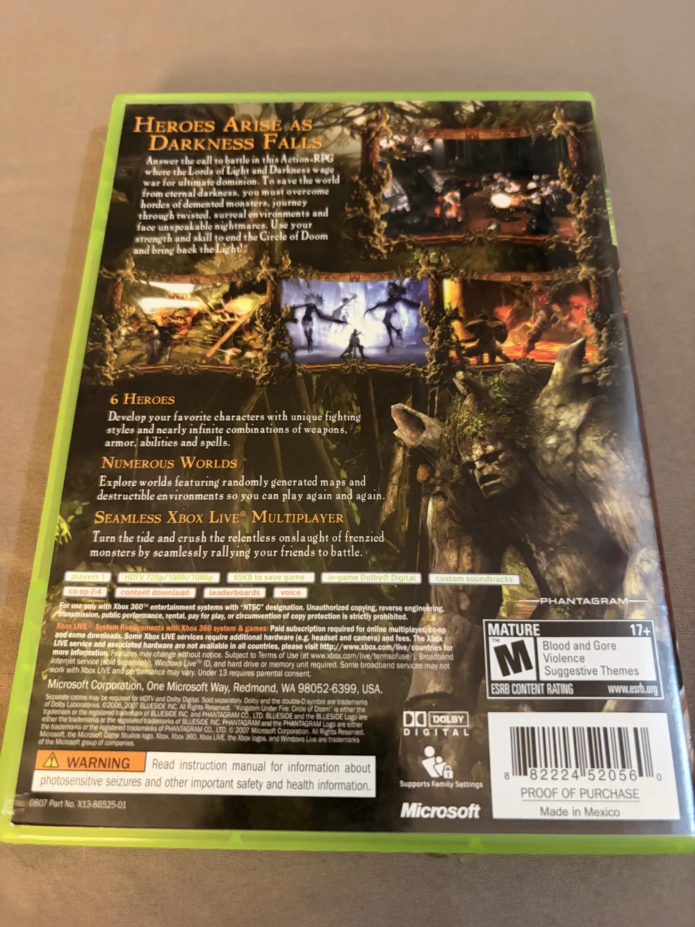 - Kingdom Under Fire: Circle of Doom Xbox 360